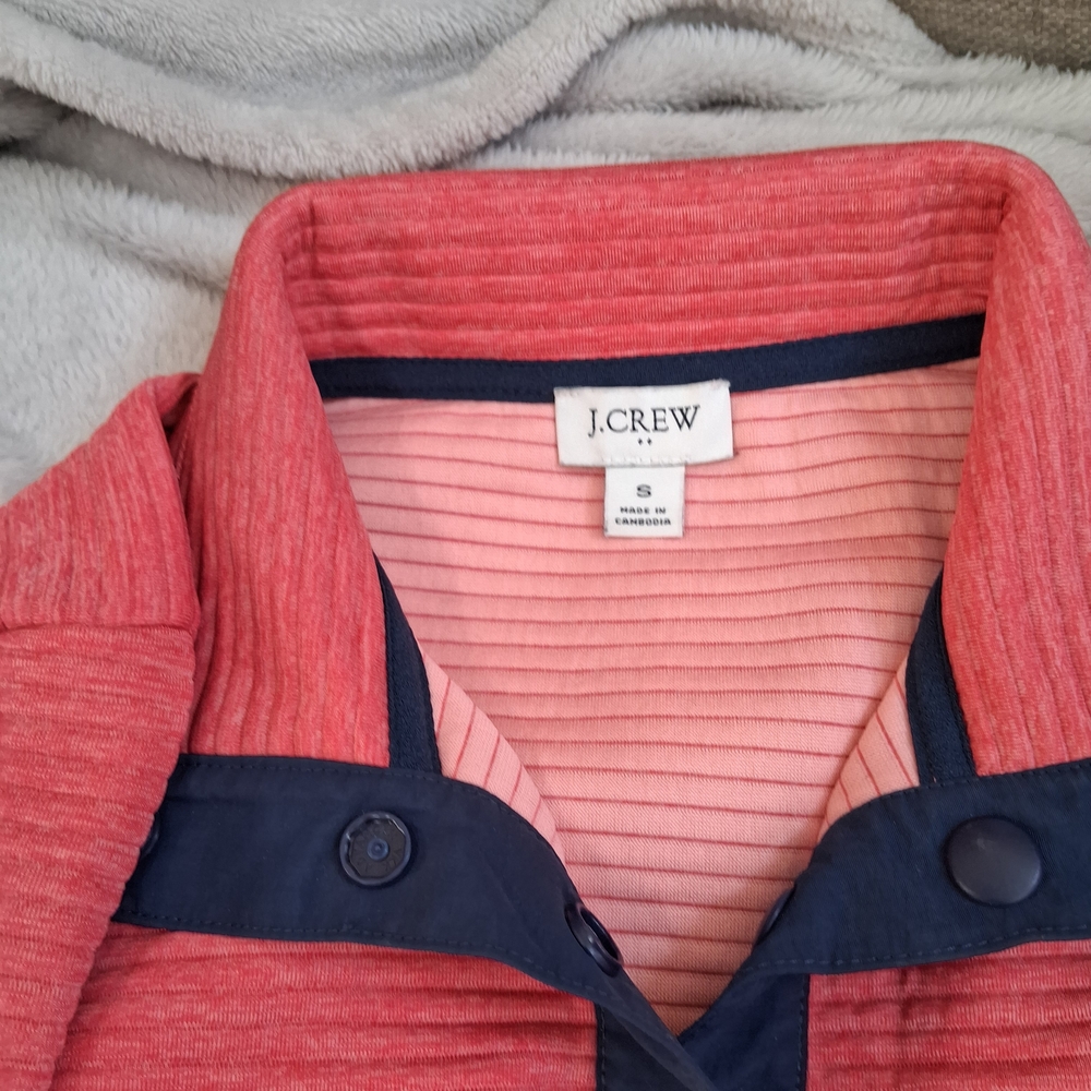 J. Crew Red and Navy Women's Sweater